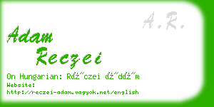 adam reczei business card